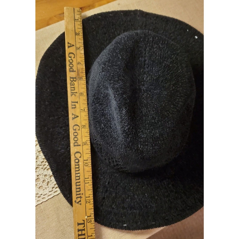 Four Buttons by San Diego Hat Co. 203936 Womens Hat Black BOHO Soft Wired Rim - Picture 7 of 10